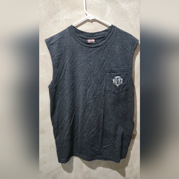 House of Harley Davidson Mens Tank Top Adult Large Grey Milwaukee, WI - Picture 2 of 6